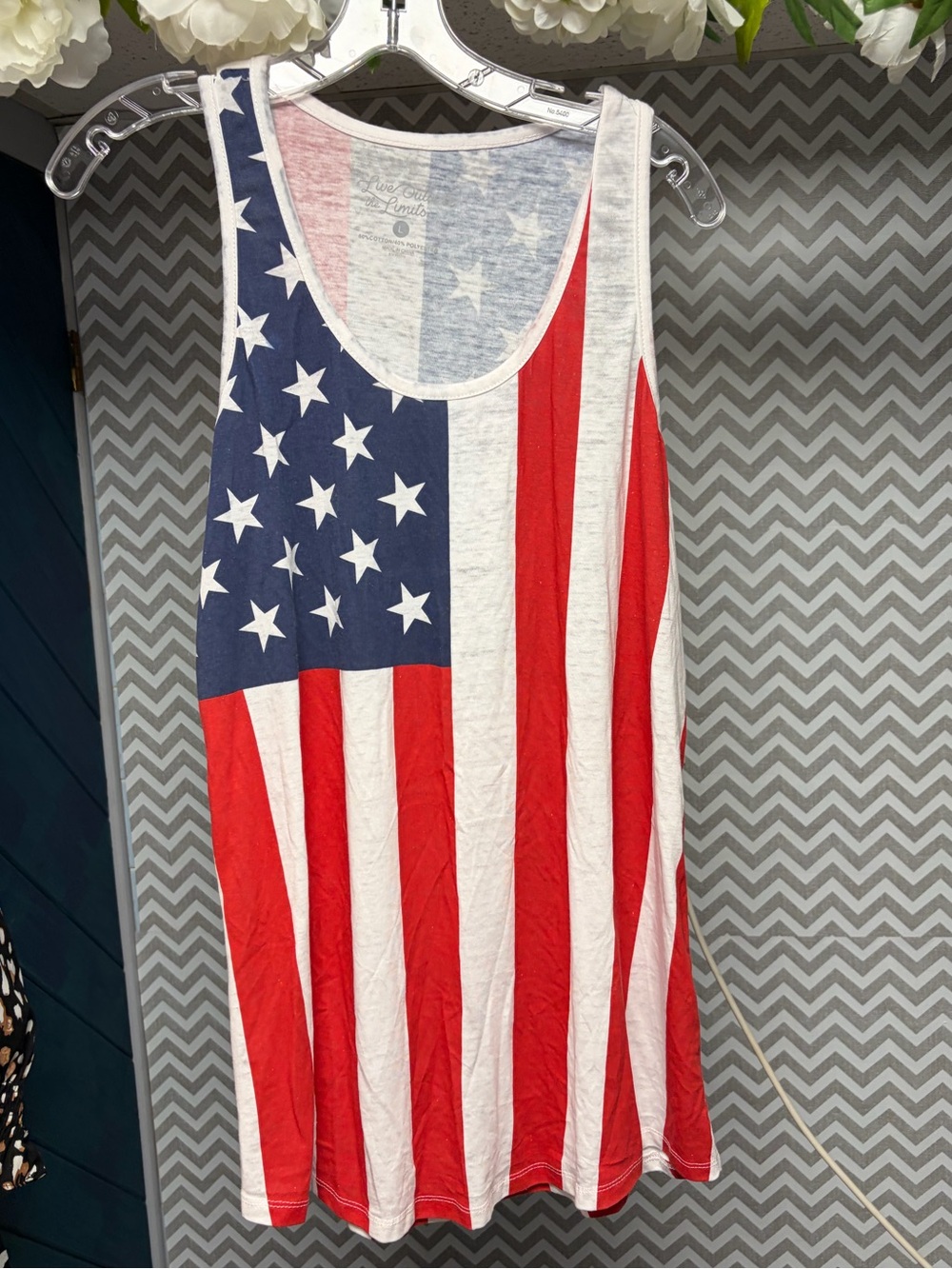 NEW American Flag Sleeveless Tank Top - Red, White & Blue